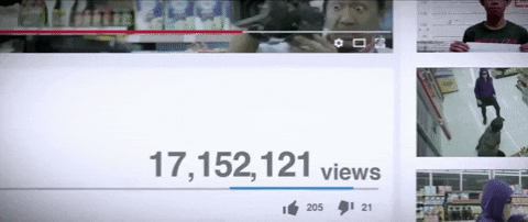 A gif displaying YouTube views