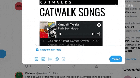 A gif displaying a Twitter post