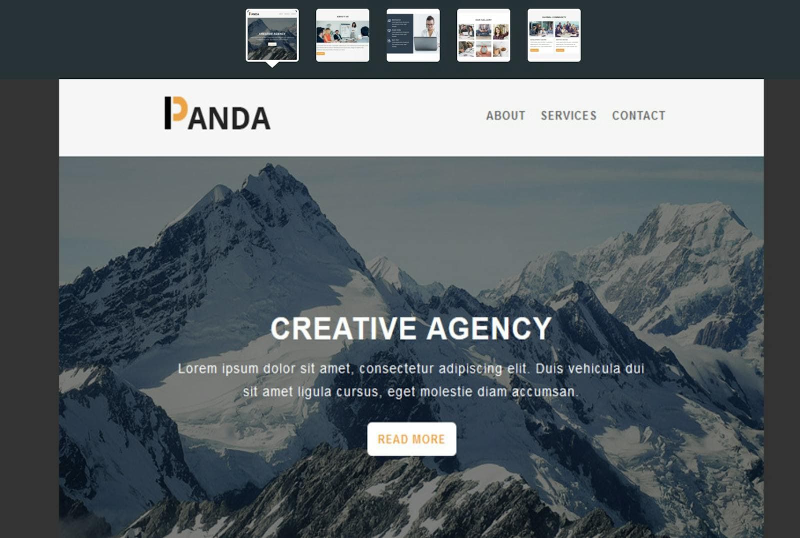 Screenshot of the Panda employee newsletter template by TemplateMonster as part of the best internal newsletter examples and the best internal newsletter templates for your company 