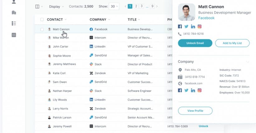 Uplead sales intelligence platform