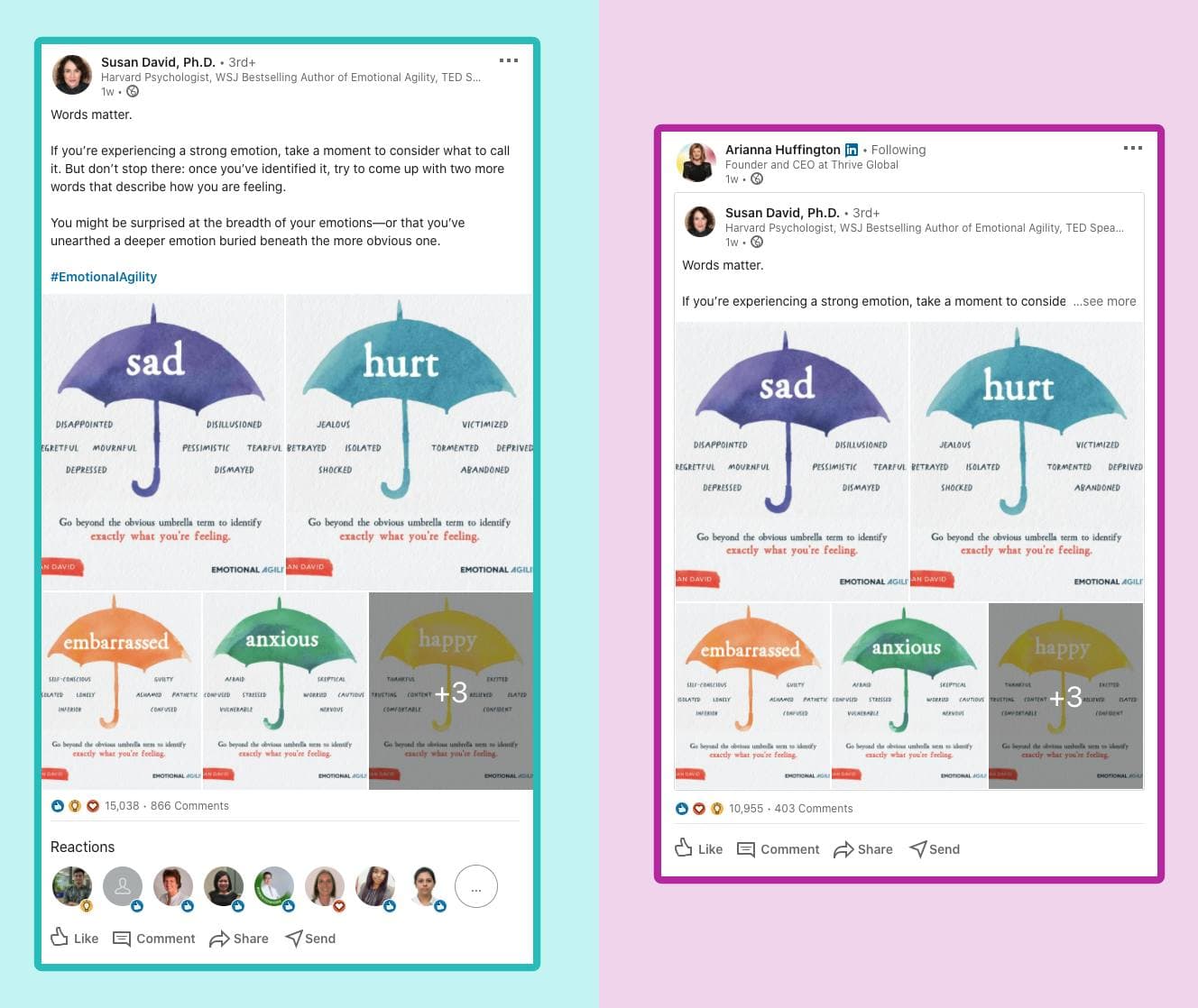 A screenshot of conversation on LinkedIn 