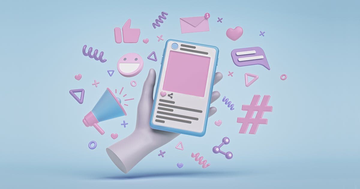 Social media on a mobile phone