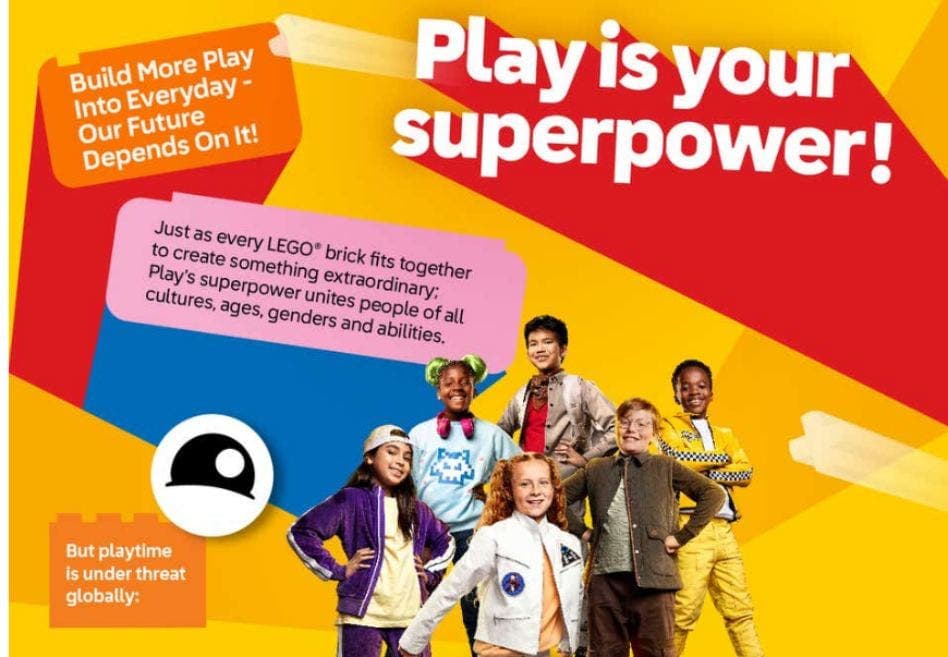 legos poster about play being your superpower
