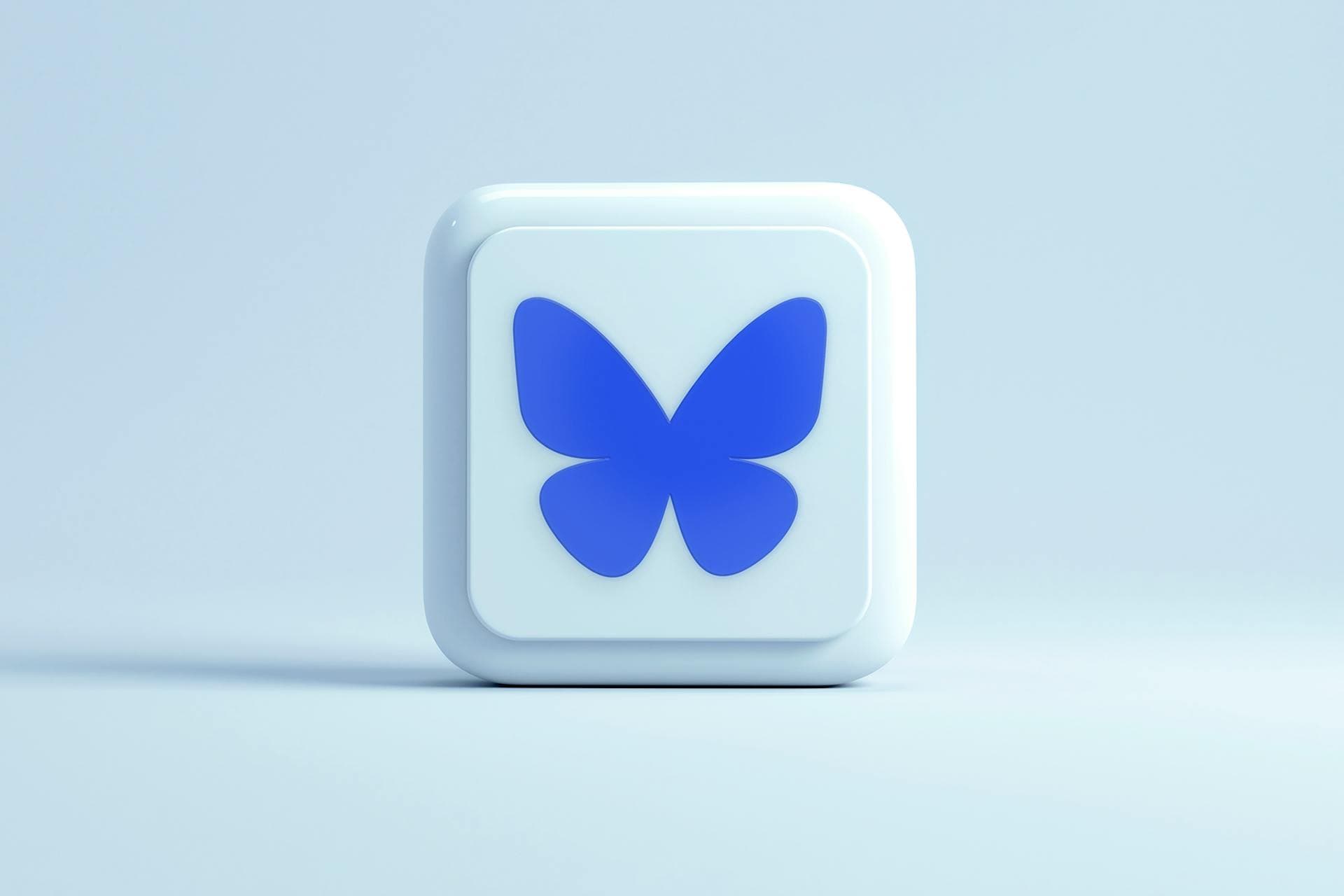 Le logo du papillon Bluesky