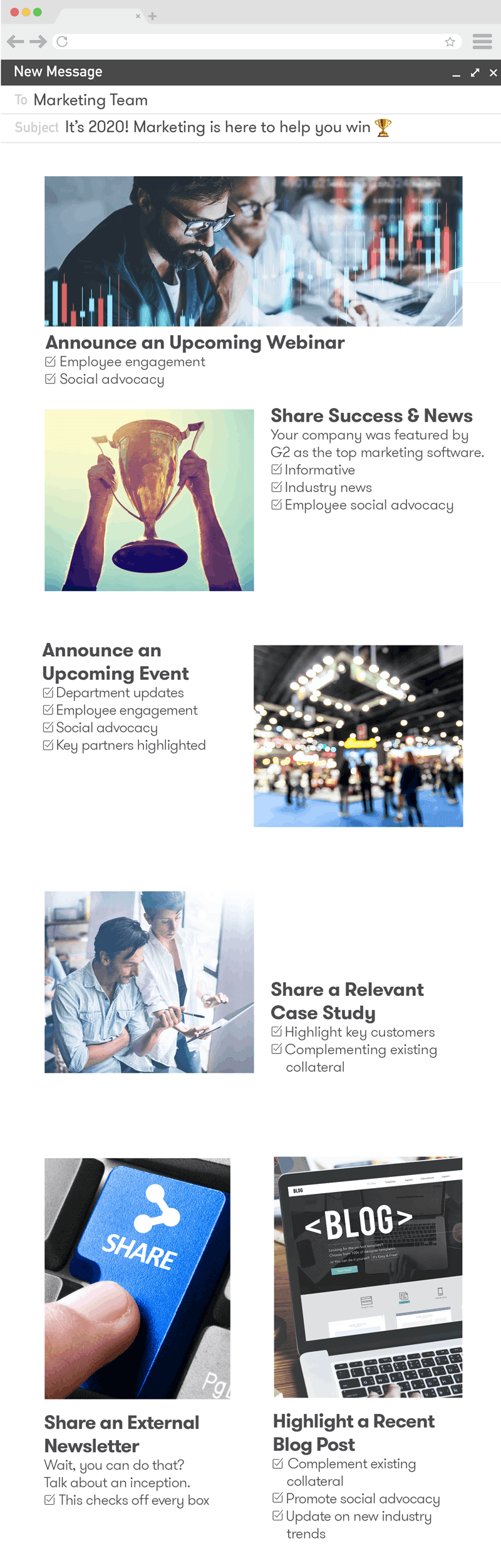 Screenshot of the internal newsletter of Meltwater as part of the best internal newsletter examples and the best internal newsletter templates for your company